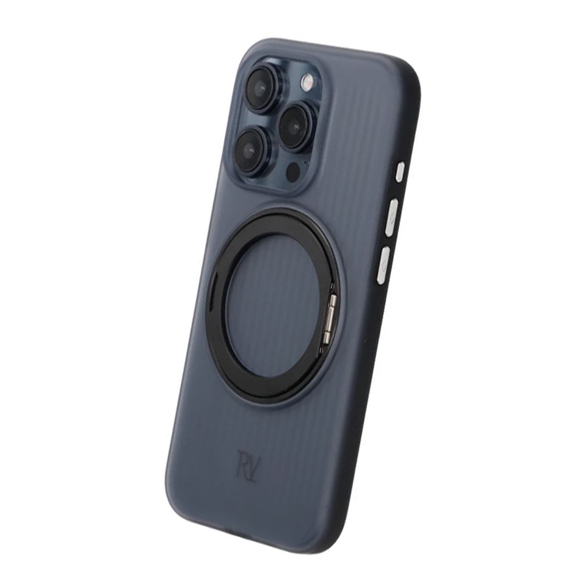 iPhone 15 Pro Max Rvelon Skal Roterande Magnet Stativ - Svart image 5