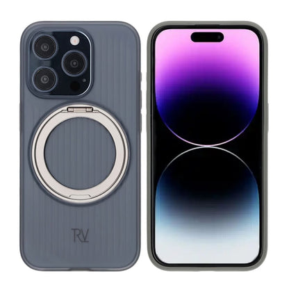 iPhone 15 Pro Max Rvelon Skal Roterande Magnet Stativ - Grå image 1