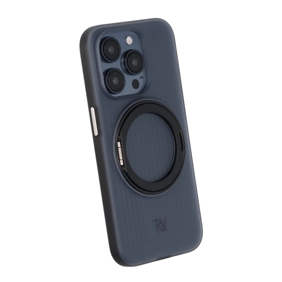 iPhone 15 Pro Rvelon Skal Roterande Magnet Stativ - Svart image 4