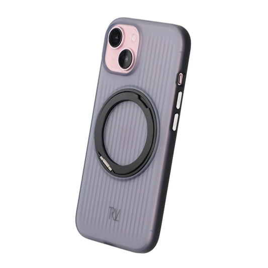 iPhone 15 Rvelon Skal Roterande Magnet Stativ - Svart image 5