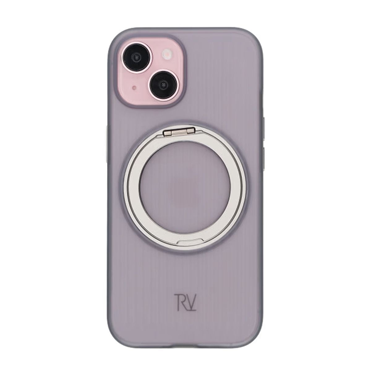 iPhone 15 Rvelon Skal Roterande Magnet Stativ - Grå image 3