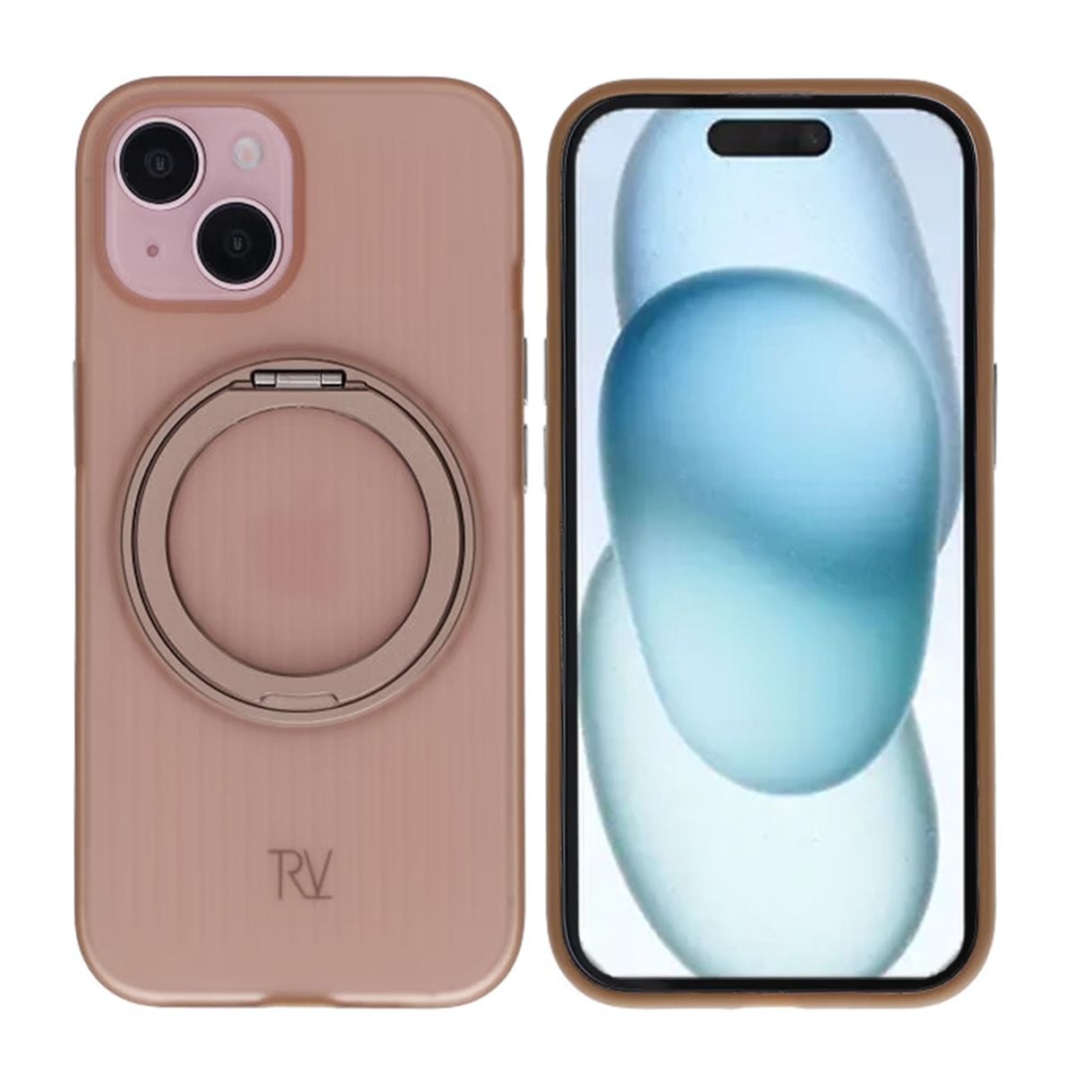 iPhone 15 Rvelon Skal Roterande Magnet Stativ - Brons image 1