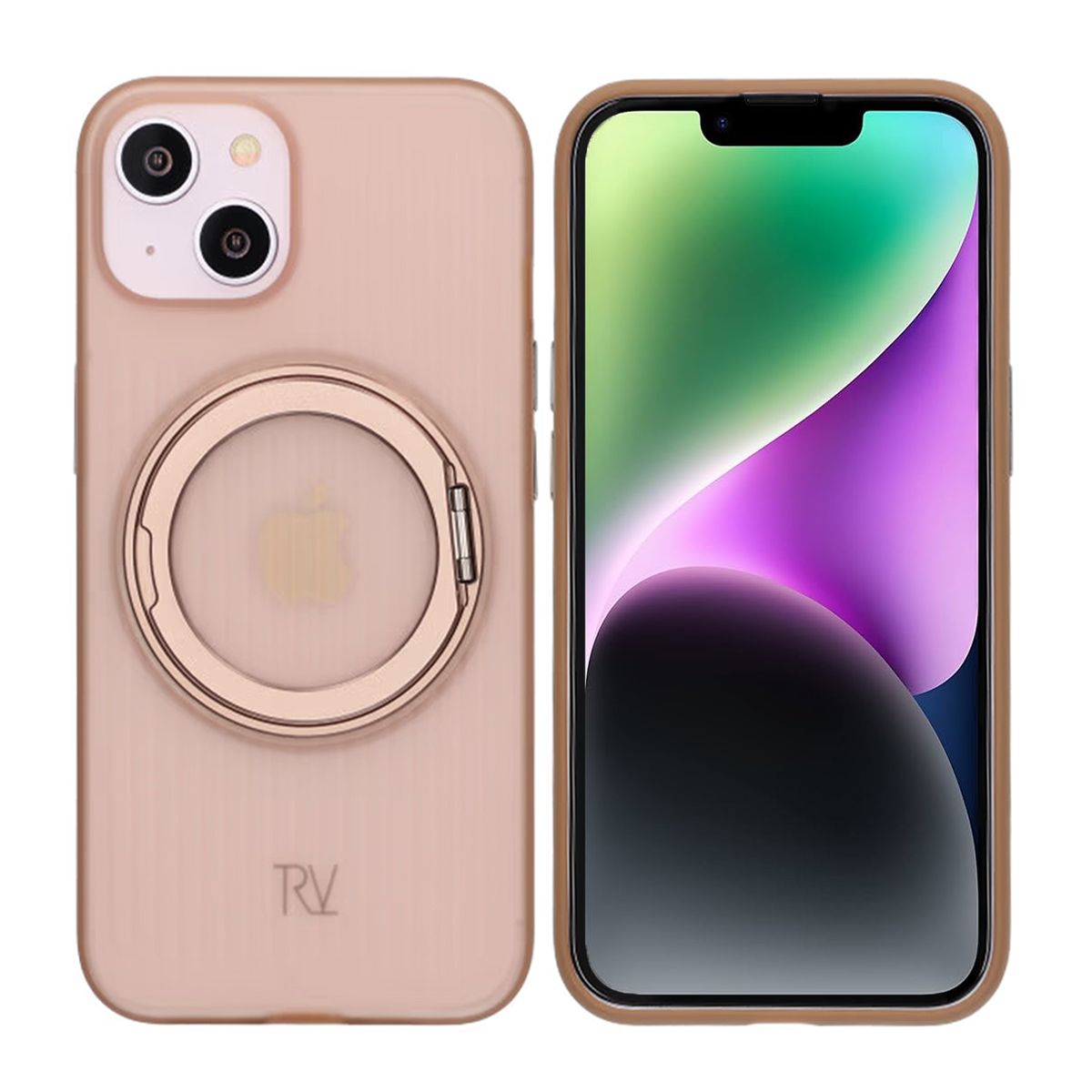 iPhone 13/14 Rvelon Skal Roterande Magnet Stativ - Brons image 1