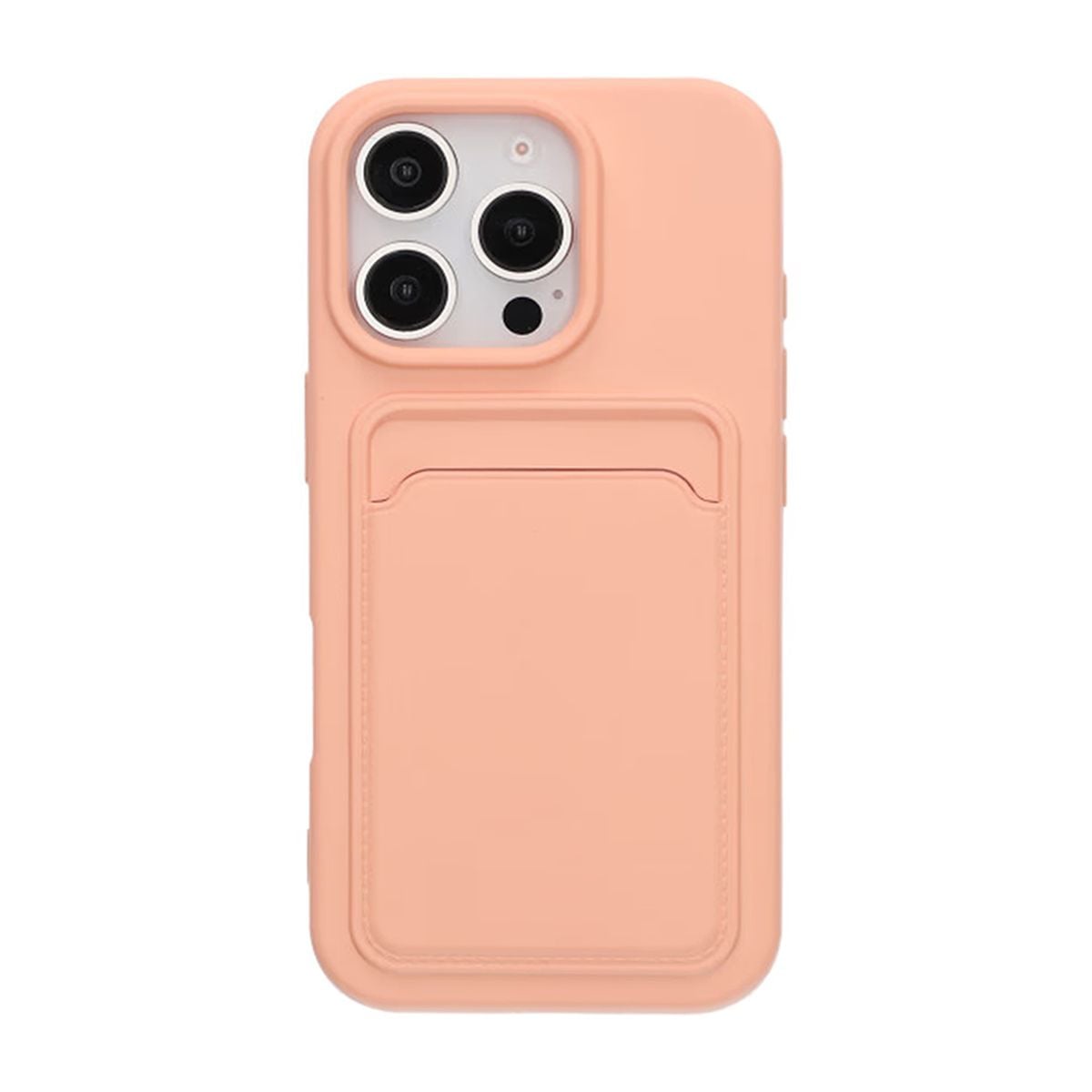 Mobilskal iPhone 16 Pro Silikon med Korthållare - Rosa image 2