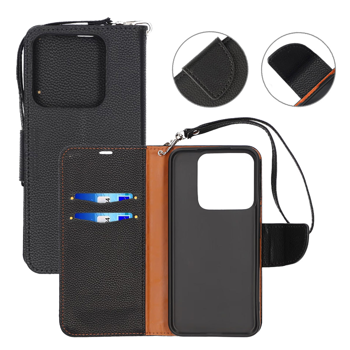 Xiaomi 14 Plåboksfodral med Stativ - Svart image 5