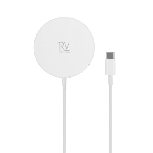 Rvelon Trådlös MagSafe Laddare med Stativ Qi2 15W USB-C - Vit image 1