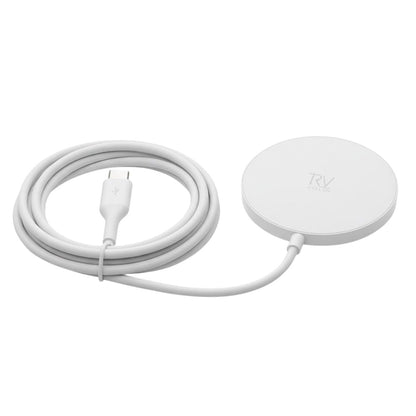 Rvelon Trådlös MagSafe Laddare med Stativ Qi2 15W USB-C - Vit image 3