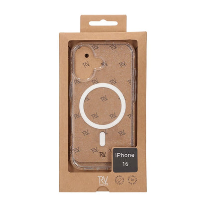 iPhone 16 Rvelon Mobilskal TPU med MagSafe - Glitter Vit image 5