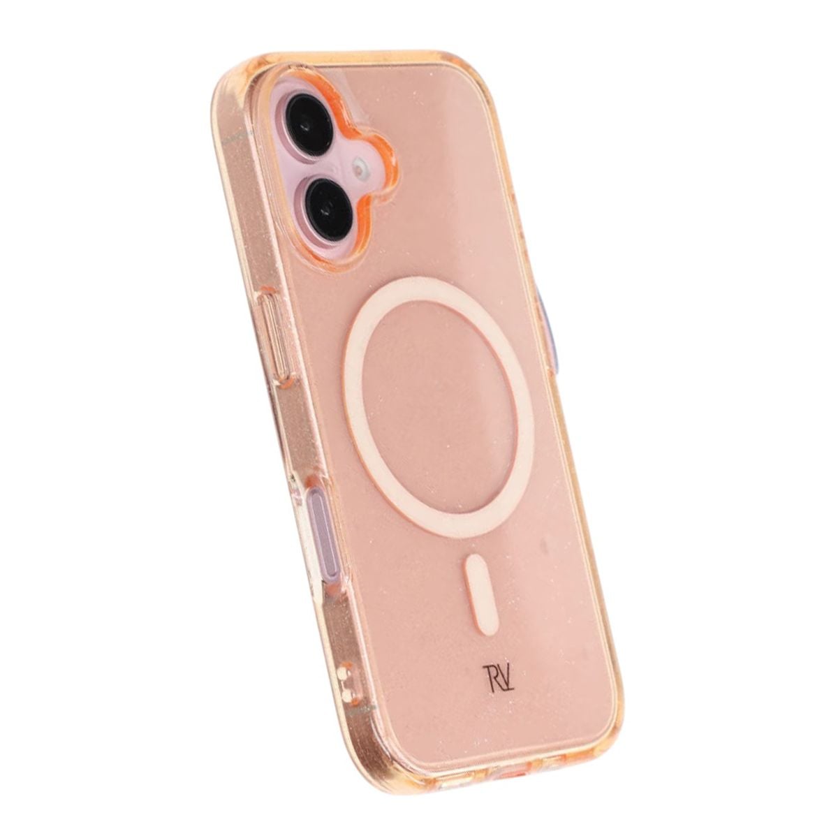 iPhone 16 Rvelon Mobilskal TPU med MagSafe - Glitter Guld image 5