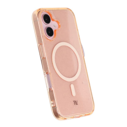 iPhone 16 Rvelon Mobilskal TPU med MagSafe - Glitter Guld image 5