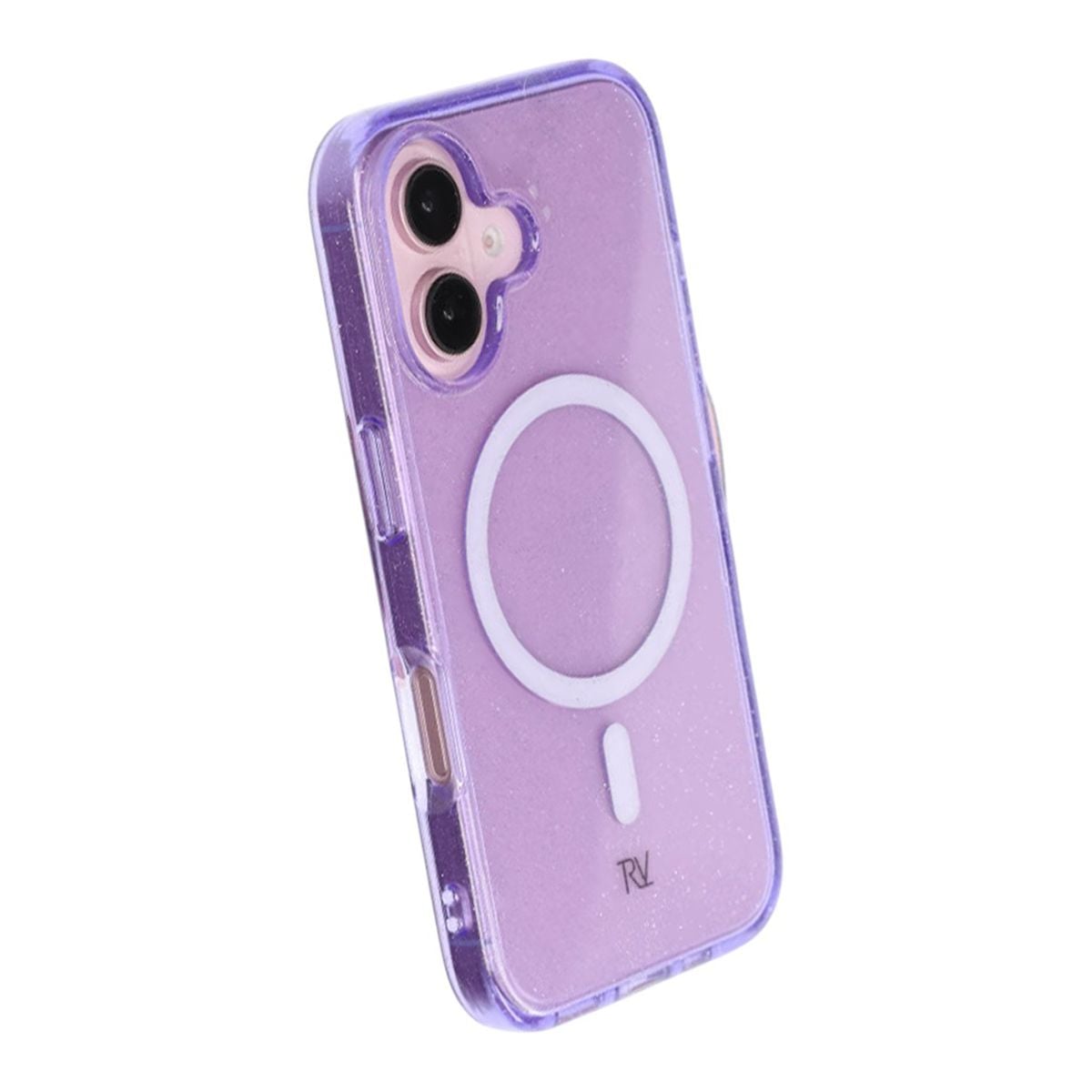 iPhone 16 Rvelon Mobilskal TPU med MagSafe - Glitter Lila image 4