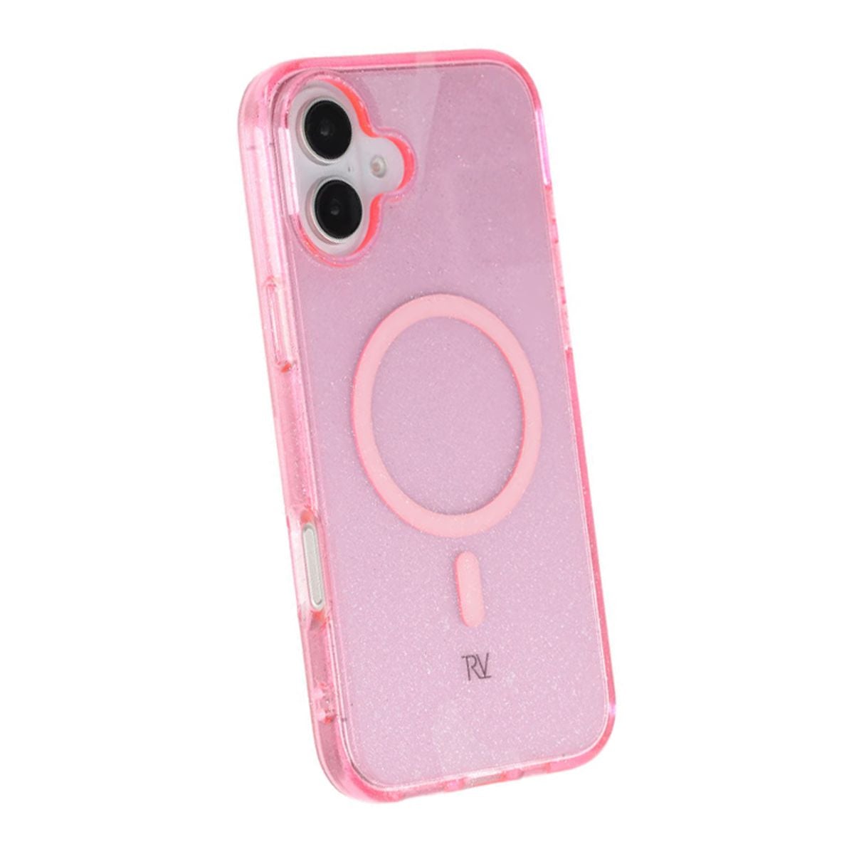 iPhone 16 Plus Rvelon Mobilskal TPU med MagSafe - Glitter Rosa image 5