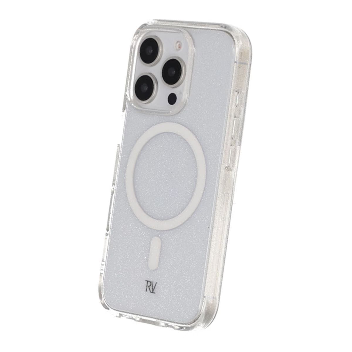 iPhone 16 Pro Rvelon Mobilskal TPU med MagSafe - Glitter Vit image 4