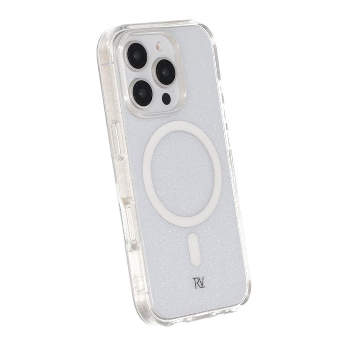 iPhone 16 Pro Rvelon Mobilskal TPU med MagSafe - Glitter Vit image 5