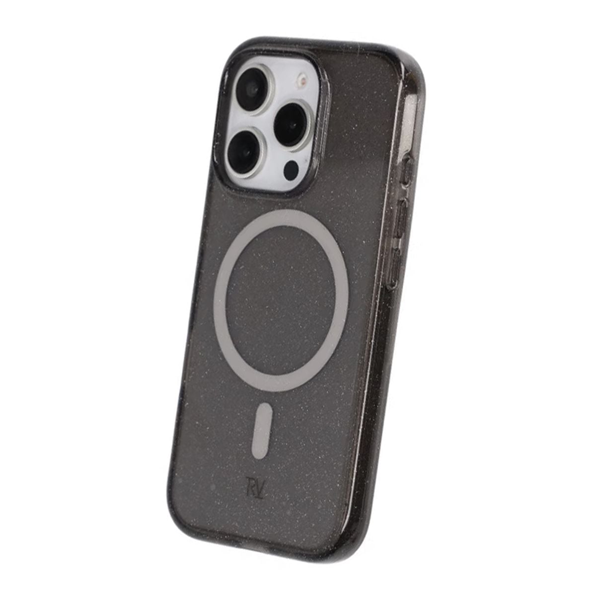 iPhone 16 Pro Rvelon Mobilskal TPU med MagSafe - Glitter Svart image 4