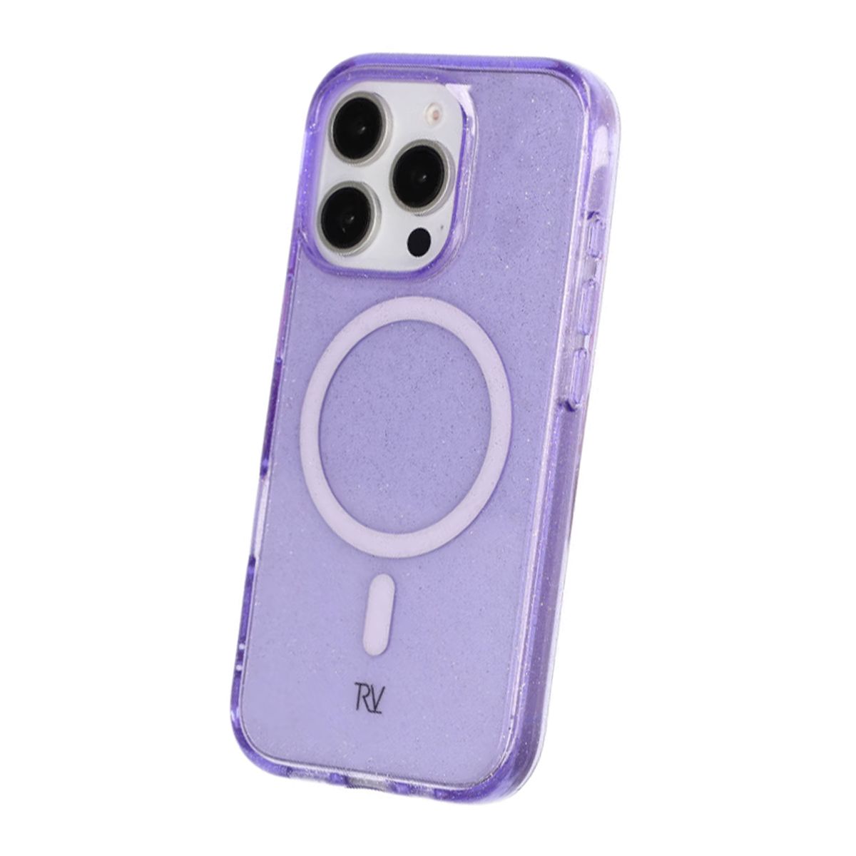 iPhone 16 Pro Rvelon Mobilskal TPU med MagSafe - Glitter Lila image 4