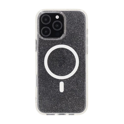 iPhone 16 Pro Max Rvelon Mobilskal TPU med MagSafe - Glitter Vit image 3