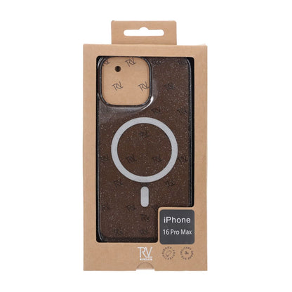 iPhone 16 Pro Max Rvelon Mobilskal TPU med MagSafe - Glitter Svart image 5