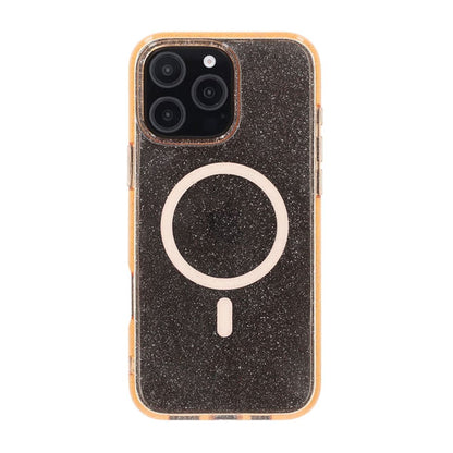iPhone 16 Pro Max Rvelon Mobilskal TPU med MagSafe - Glitter Guld image 3