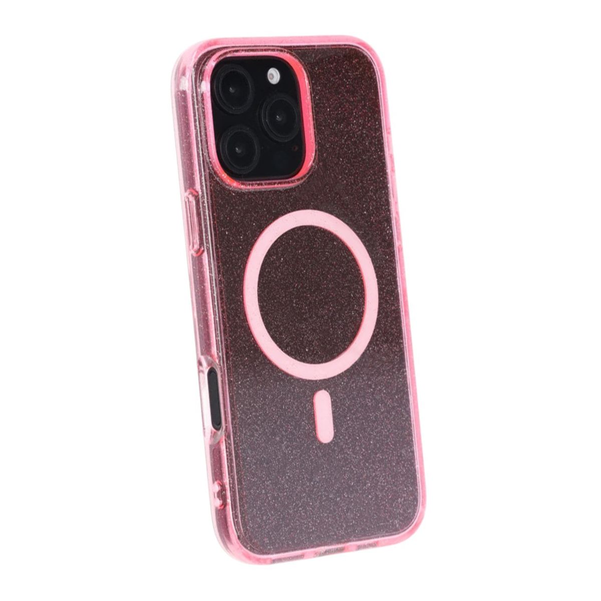 iPhone 16 Pro Max Rvelon Mobilskal TPU med MagSafe - Glitter Rosa image 4