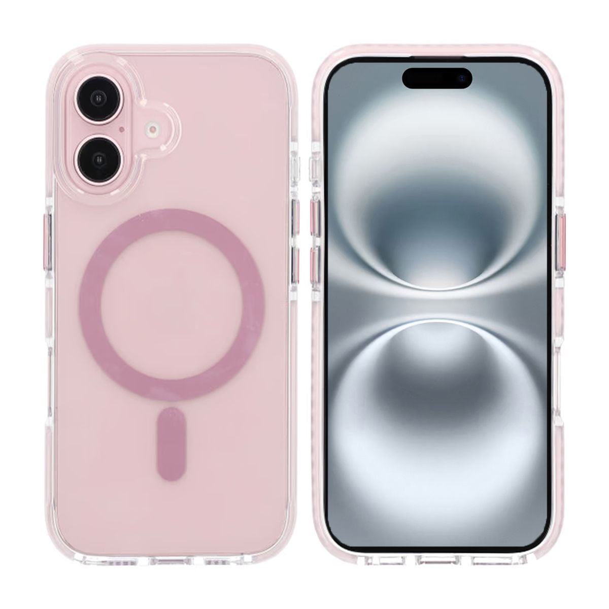 iPhone 16 Mobilskal Magnet Dubbelskydd - Rosa image 1