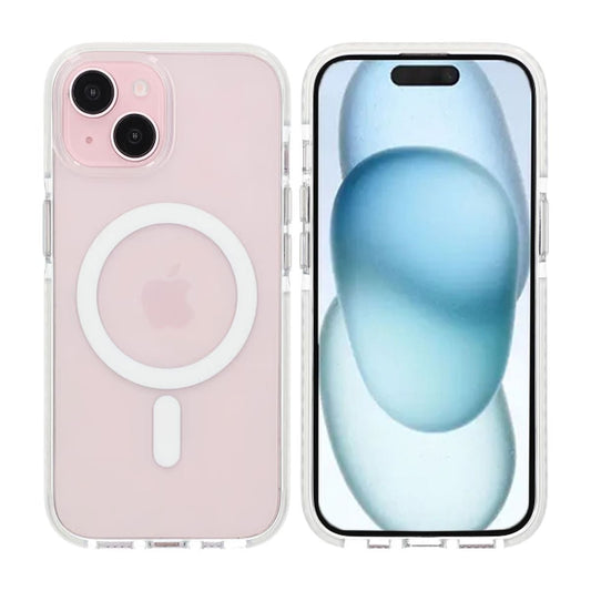 iPhone 15 Mobilskal Magnet Dubbelskydd - Vit image 1