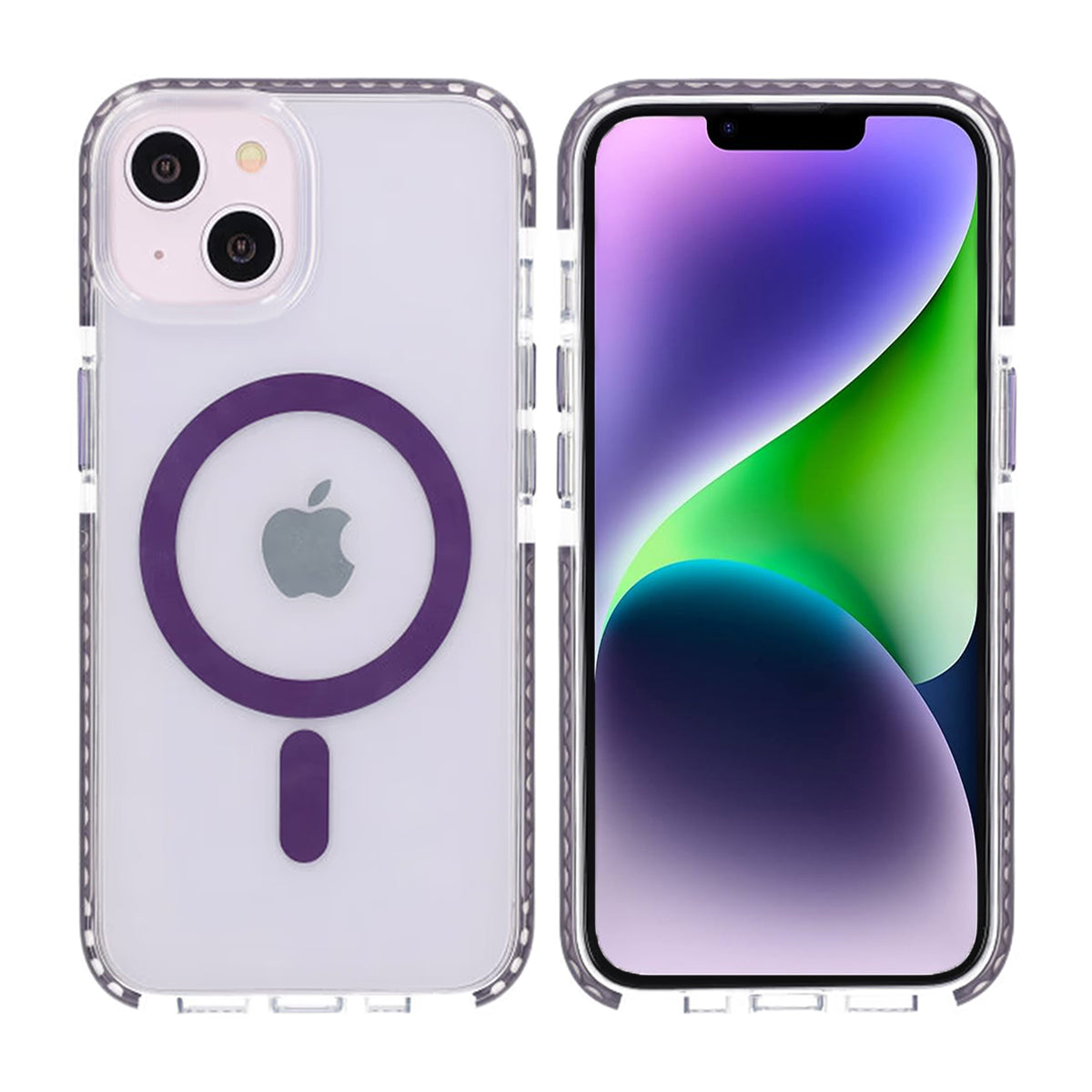 iPhone 13/14 Mobilskal Magnet Dubbelskydd - Lila image 1
