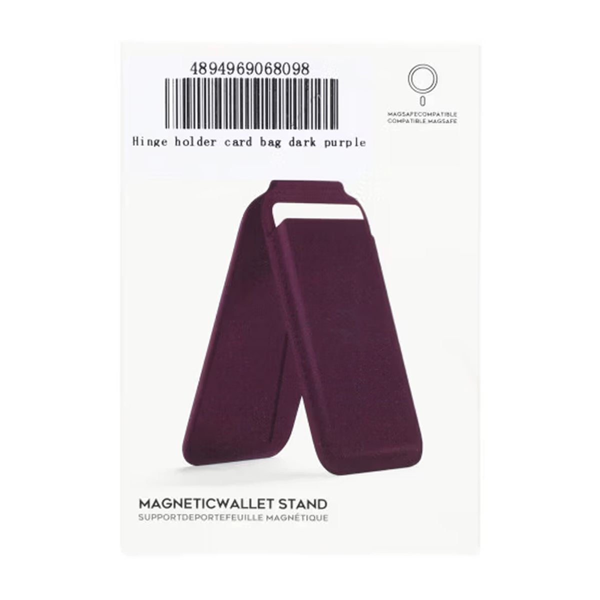 Korthållare Magsafe Utfällbar för iPhone - Mörklila image 5