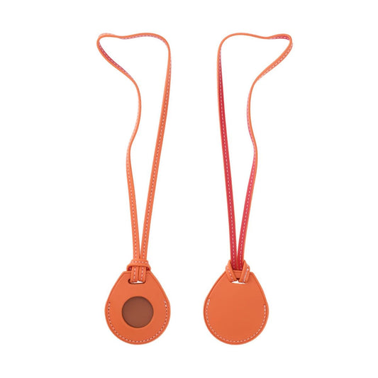 AirTag Fodral med Rem i PU-Läder - Orange image 1
