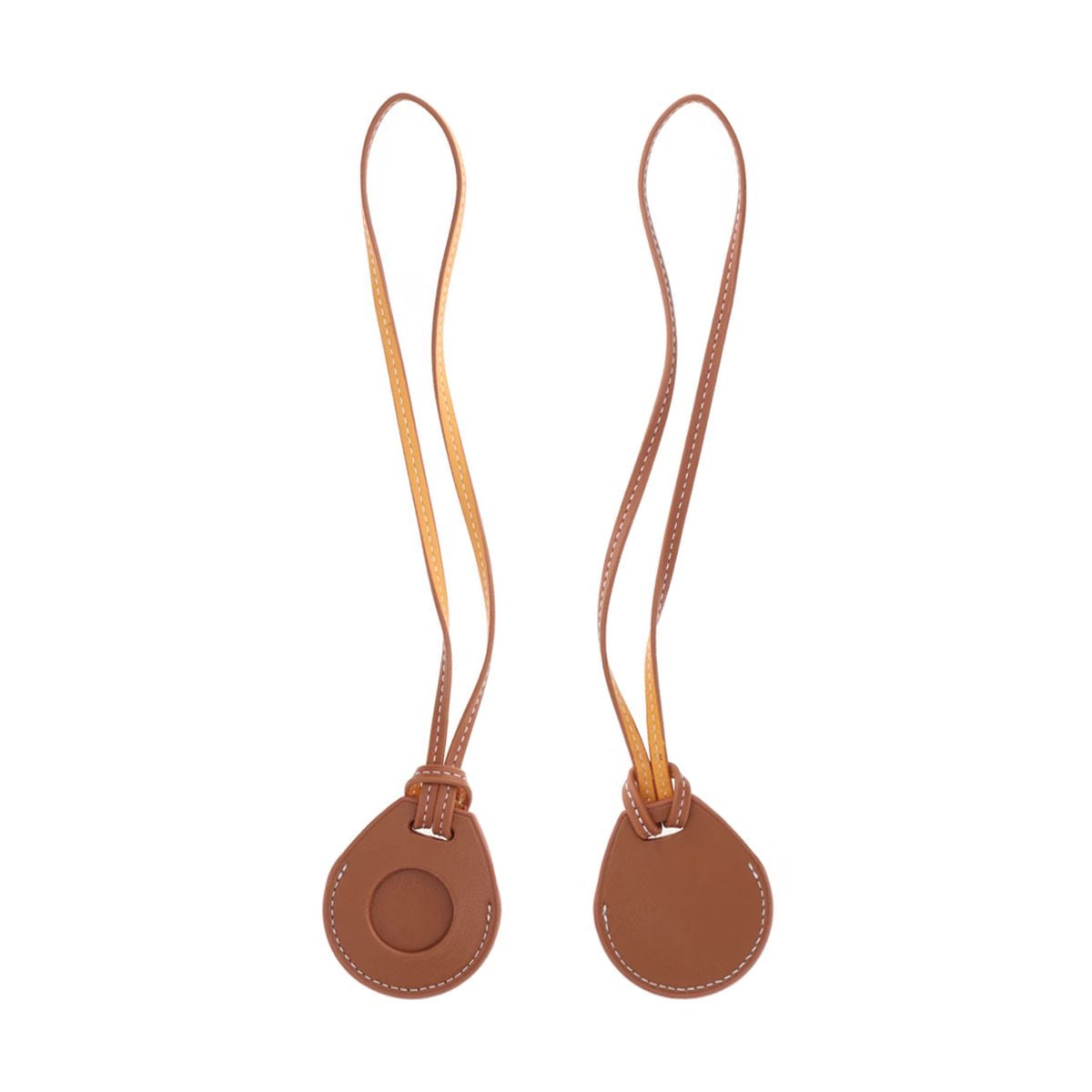AirTag Fodral med Rem i PU-Läder - Brun image 1