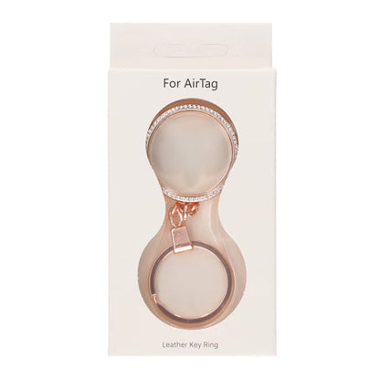 AirTag Nyckelring med Kristalldetaljer - Roséguld image 3