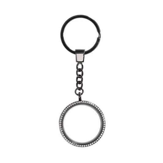 AirTag Nyckelring med Kristalldetaljer - Svart image 1