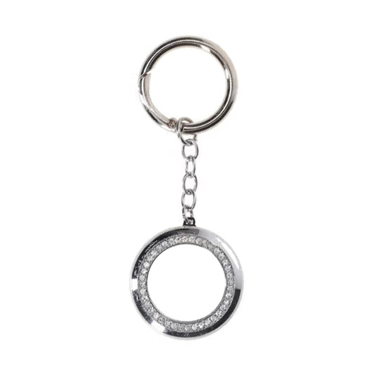 AirTag Nyckelring med Kristalldetaljer - Silver image 1