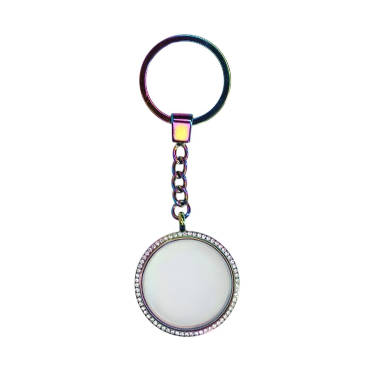 AirTag Hållare Nyckelring - Bensinfärgad image 1
