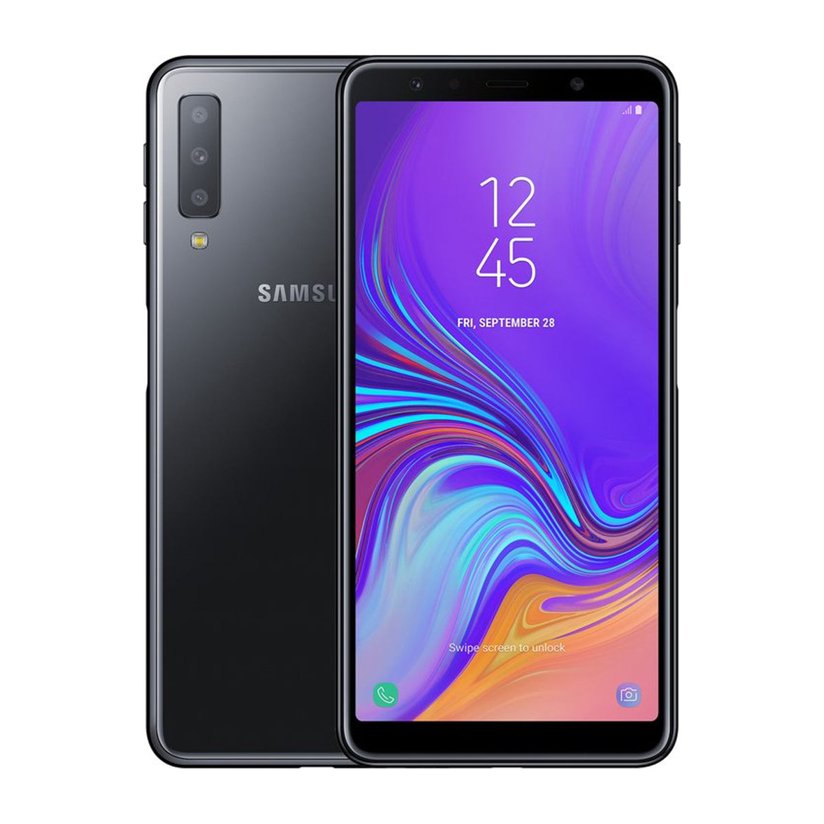 Begagnad Galaxy A7 (2018) 64GB Black - Bra skick (B) image 1