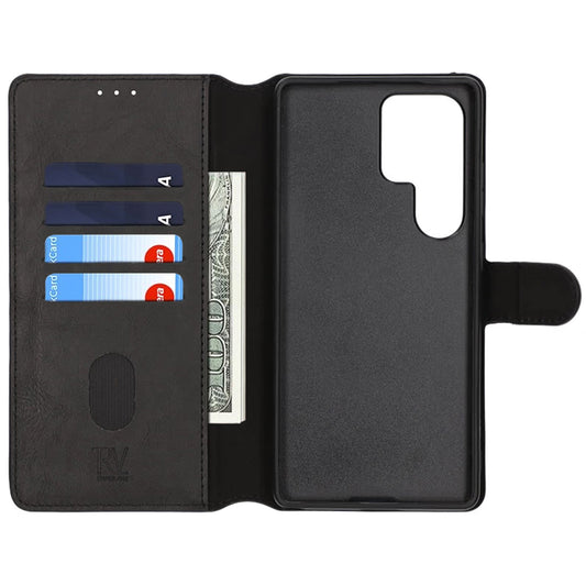 Samsung Galaxy S25 Ultra Plånboksfodral Magnet Rvelon - Svart image 2