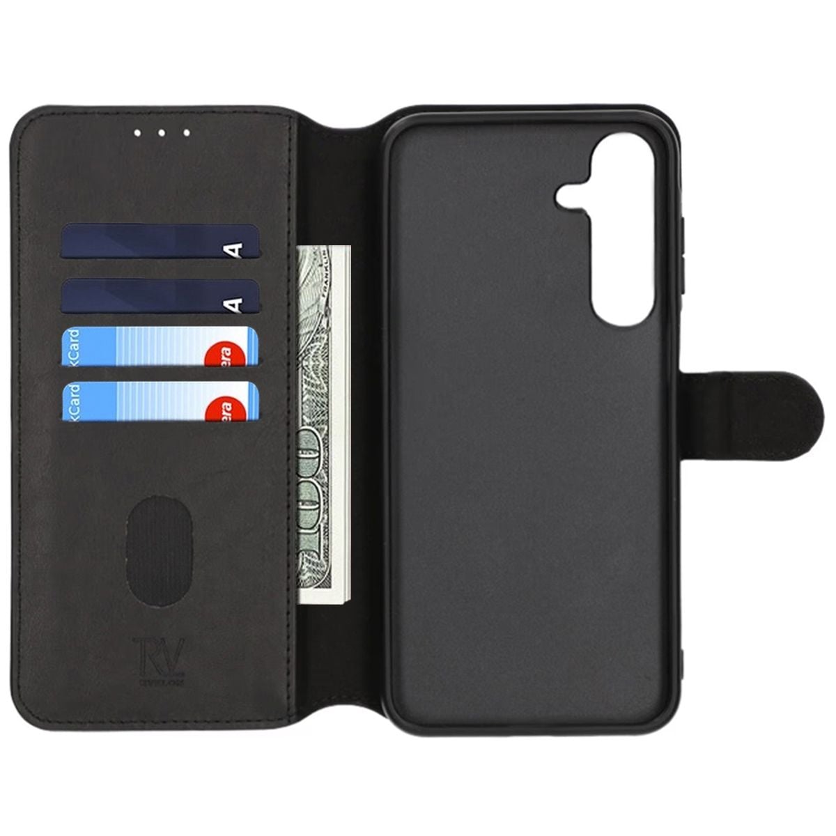 Samsung Galaxy S25 Plus Plånboksfodral Magnet Rvelon - Svart image 2