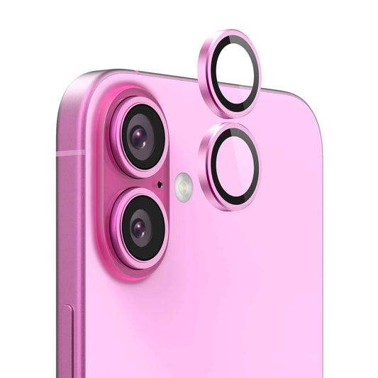 iPhone 16/16 Plus Kameralins med metallram - Lila image 1