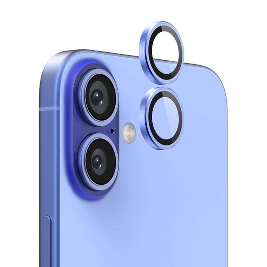 iPhone 16/16 Plus Kameralins med metallram - Blå image 1