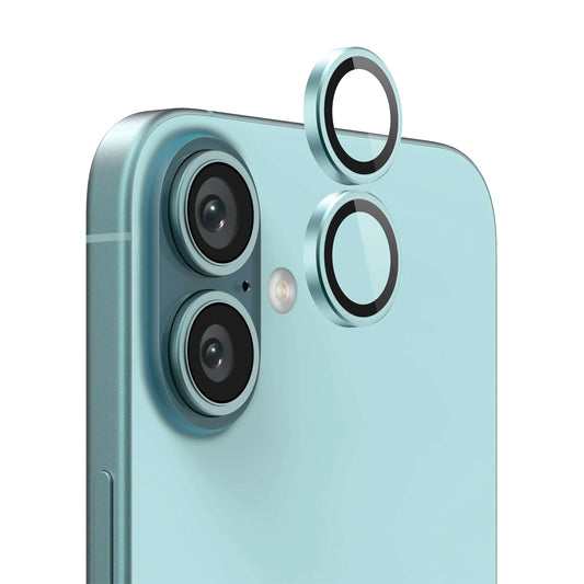 iPhone 16 /16 Plus Kameralins med metallram - Grön image 1