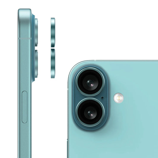 iPhone 16 /16 Plus Kameralins med metallram - Grön image 2