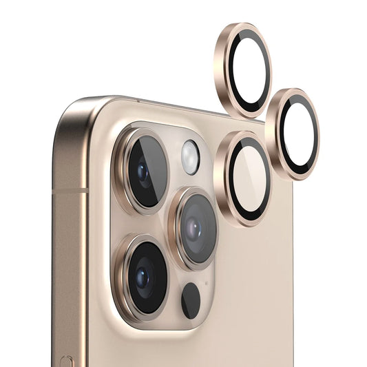 iPhone 16 Pro/16 Pro Max Kameralins med metallram - Guld image 1