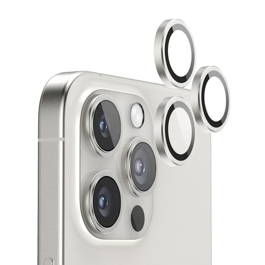 iPhone 16 Pro/16 Pro Max Kameralins med metallram - Vit image 1