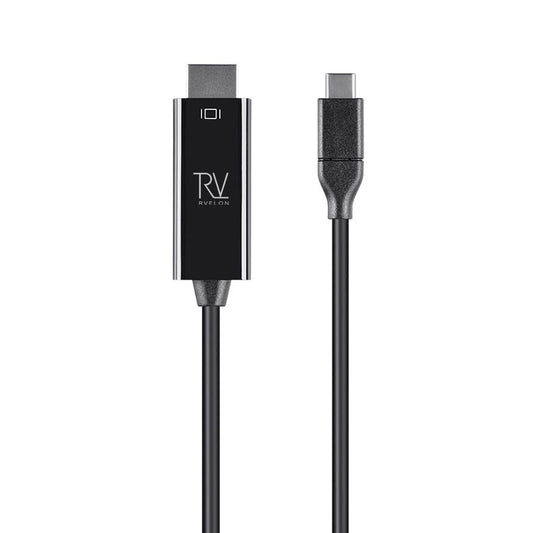 Rvelon USB-C till HDMI 1.4-kabel 4K - 1 meter med chipset image 1