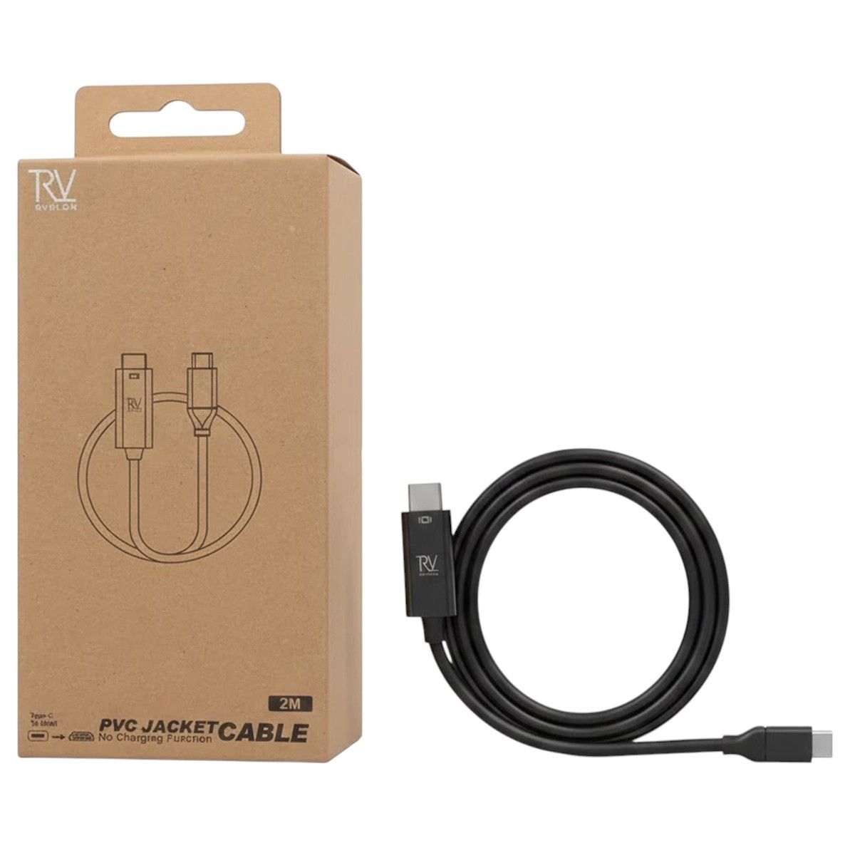 Rvelon USB-C till HDMI 1.4-kabel 4K - 2 meter med chipset image 5