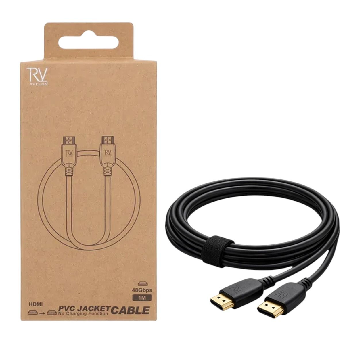 Rvelon HDMI 2.1 Kabel AM till AM (30AWG) -1 meter image 5