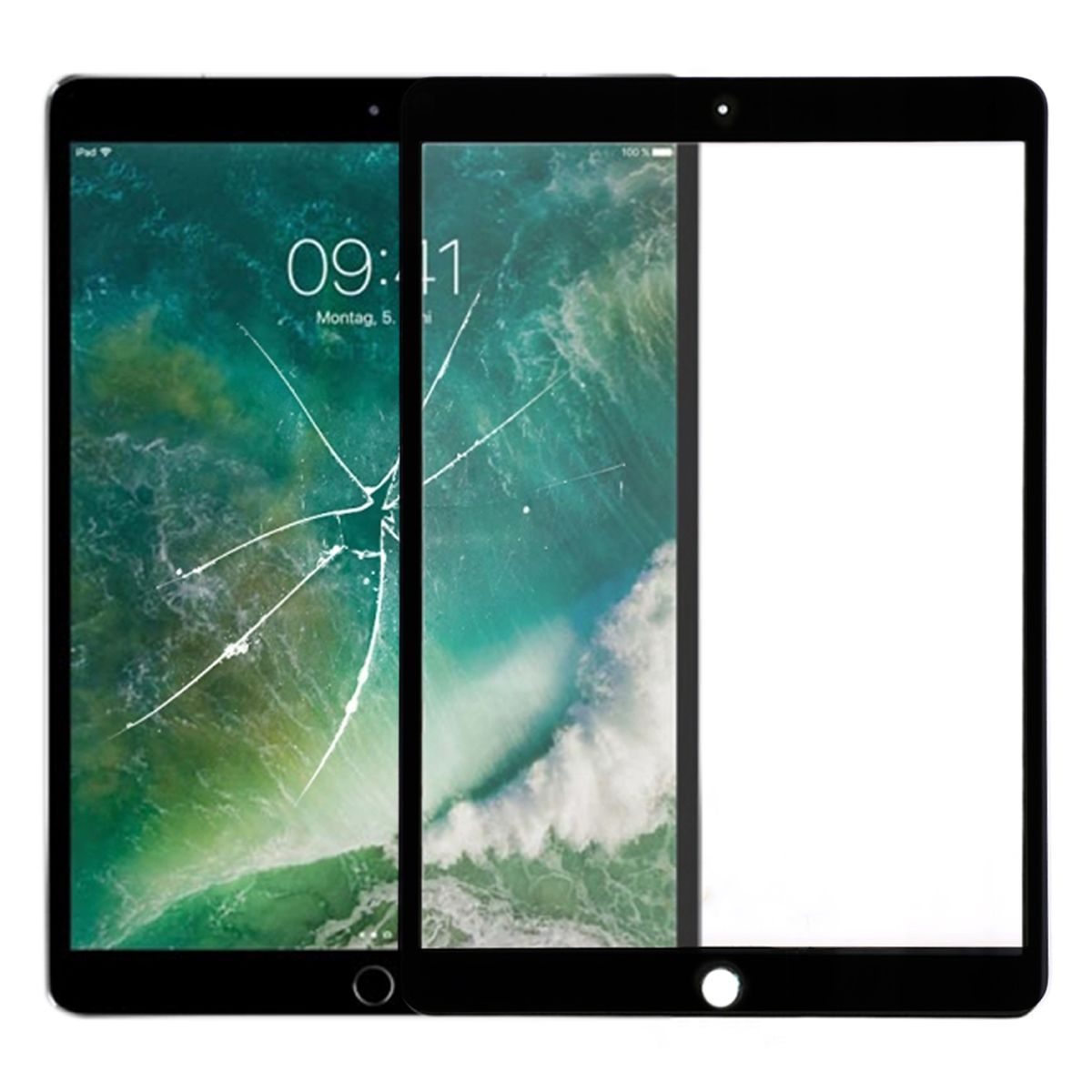 iPad Pro 10,5" A1701 Glasskärm med Digitizer och OCA - Svart image 1