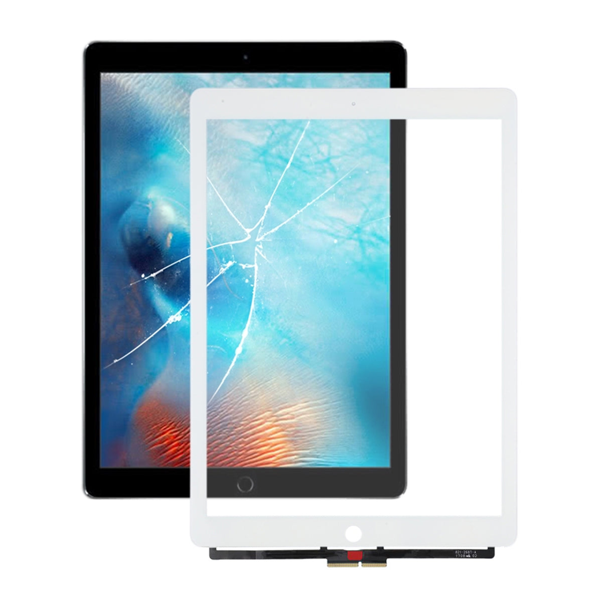 iPad Pro 12,9" 2015 A1584 Glasskärm med Digitizer och OCA - Vit image 1