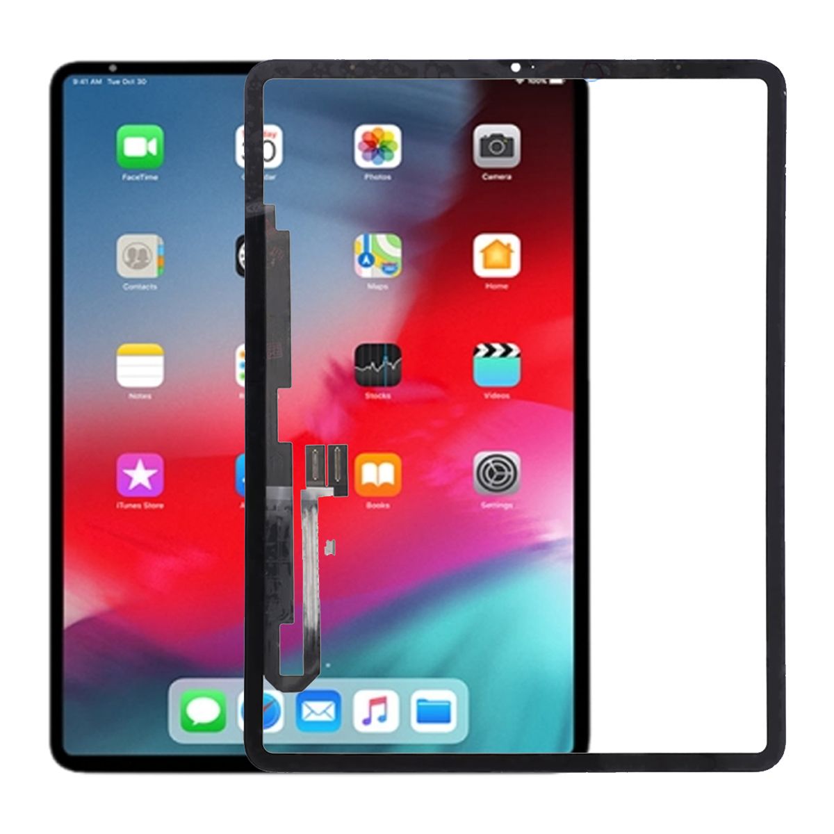 iPad Pro 12,9" 5/6 A2378/A2436 Glasskärm med Digitizer och OCA - Svart image 1