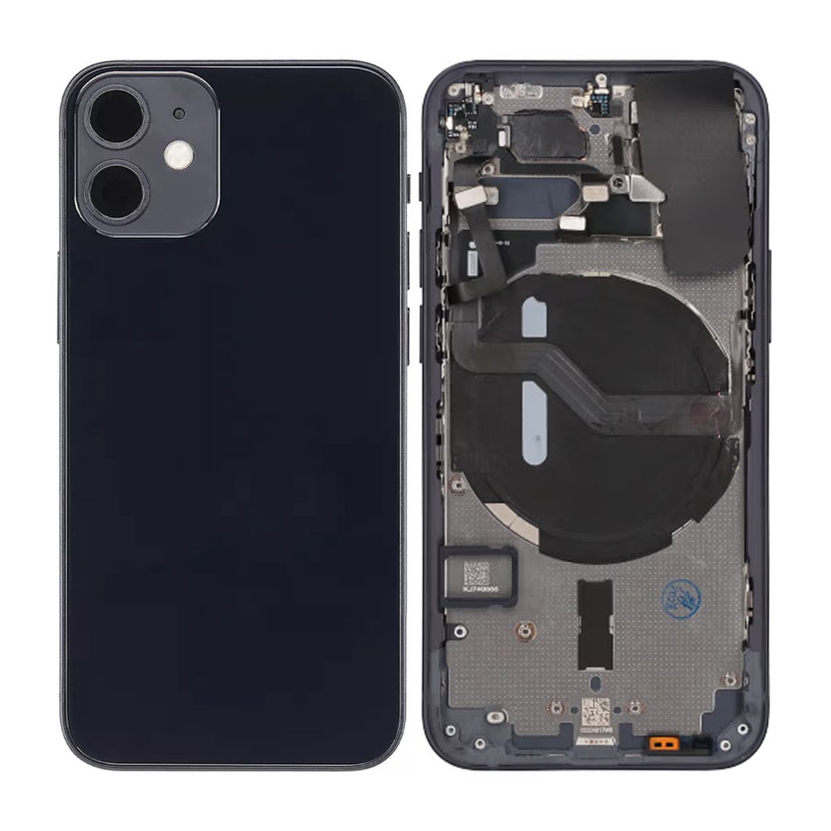 iPhone 12 Mini Baksida Komplett Med Smådelar - Svart image 1